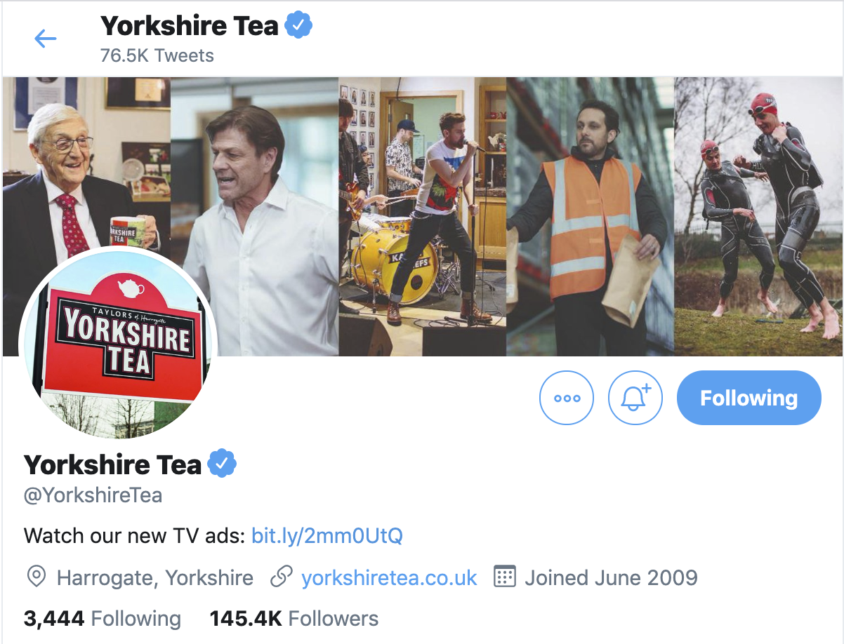Yorkshire Tea Twitter Header