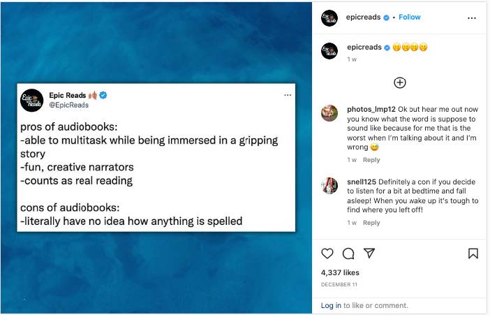 Epic Reads – Pros and Cons