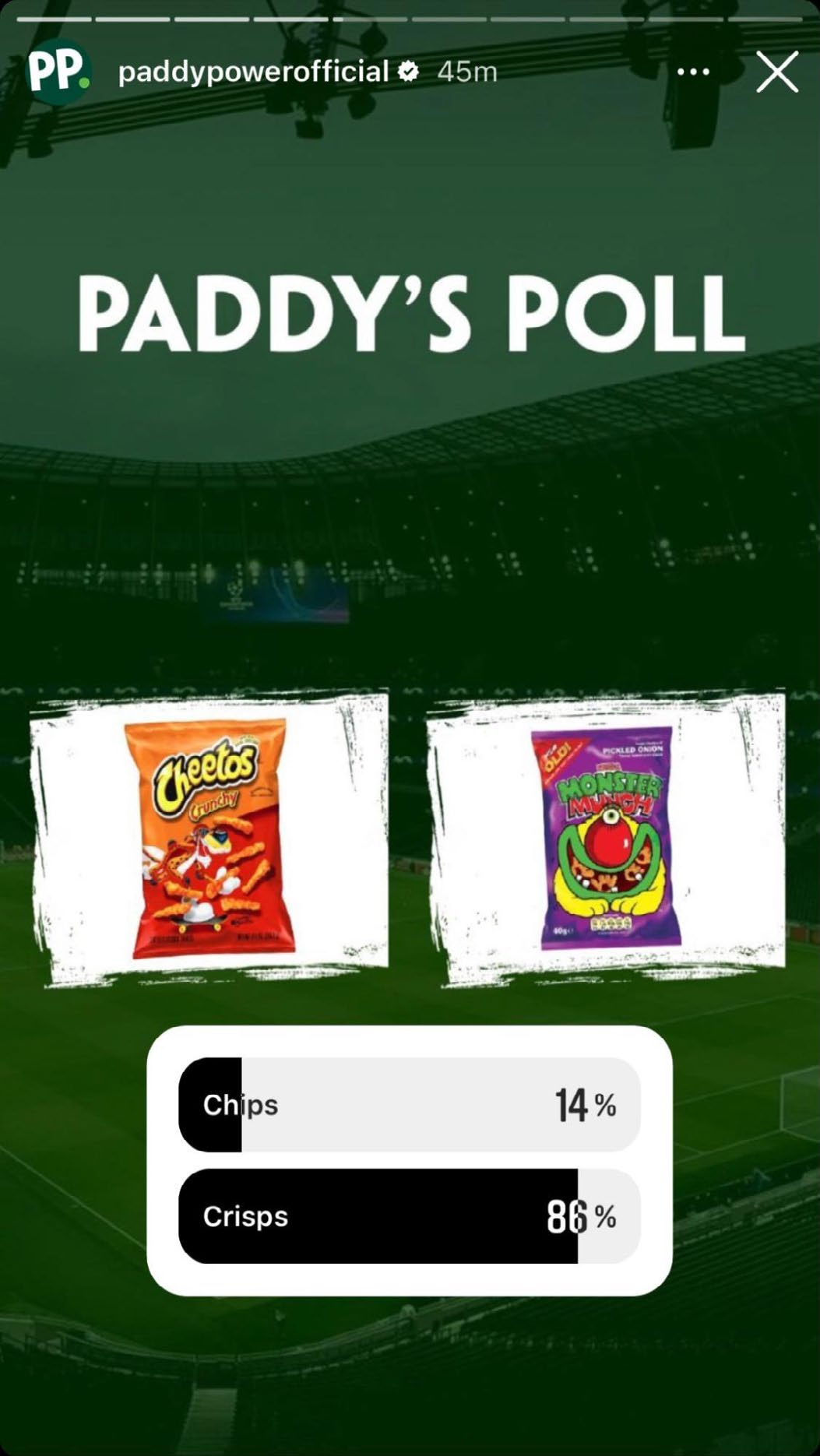 Paddy Power – Vote on the poll